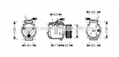 AVA QUALITY COOLING hdak169 -  Компрессор, кондиционер